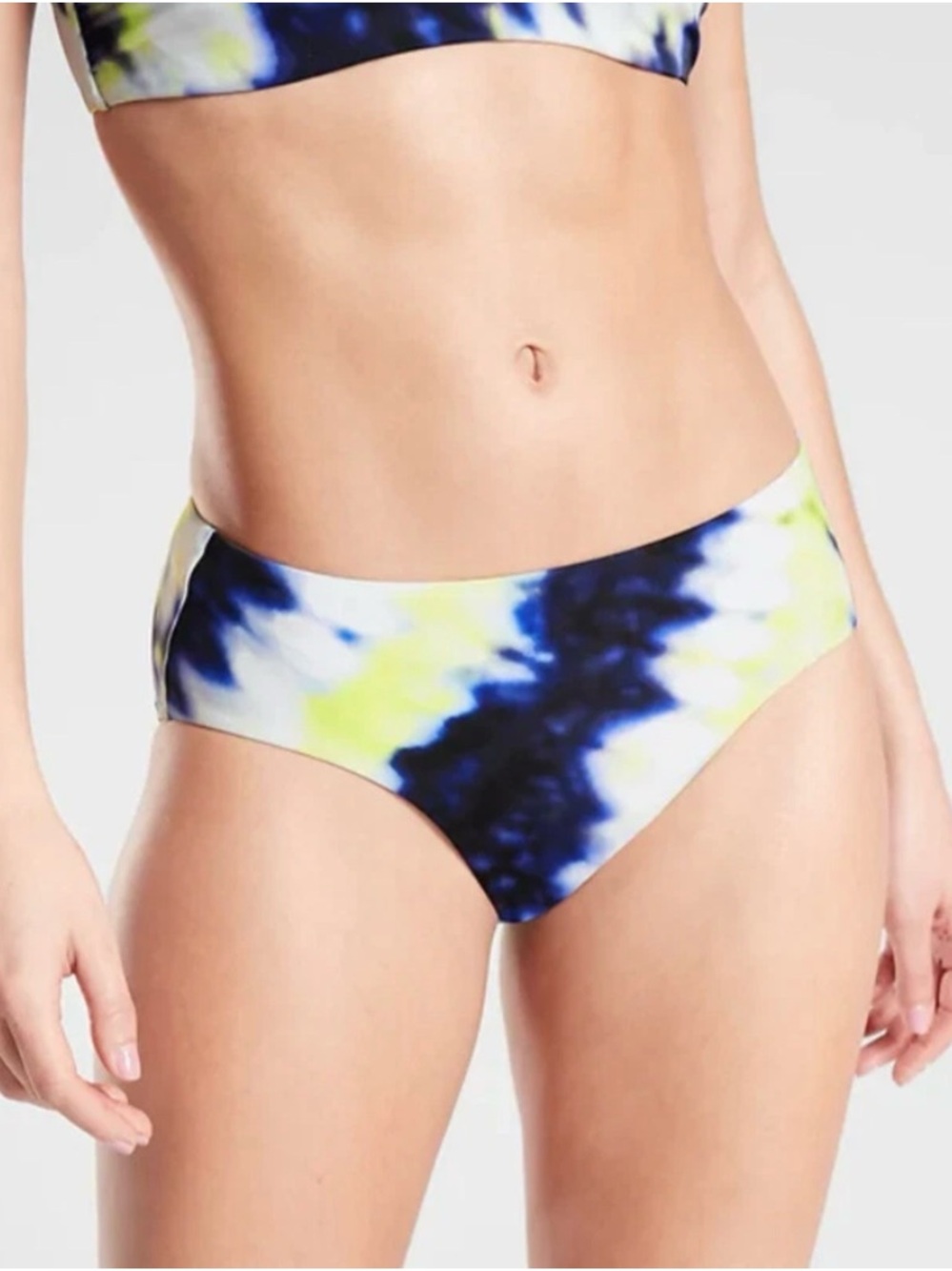 Athleta Tie-Dye Full Swim Bottom Size XXS Blue Multi NWT
